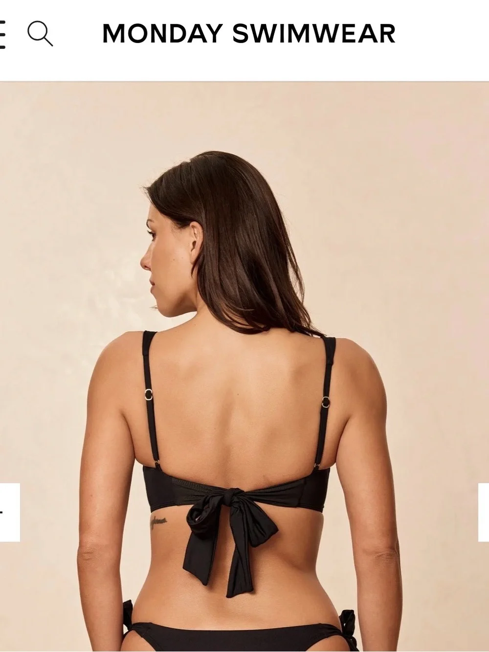 Monday Swimwear Clovelly Black Underwire Bikini Top